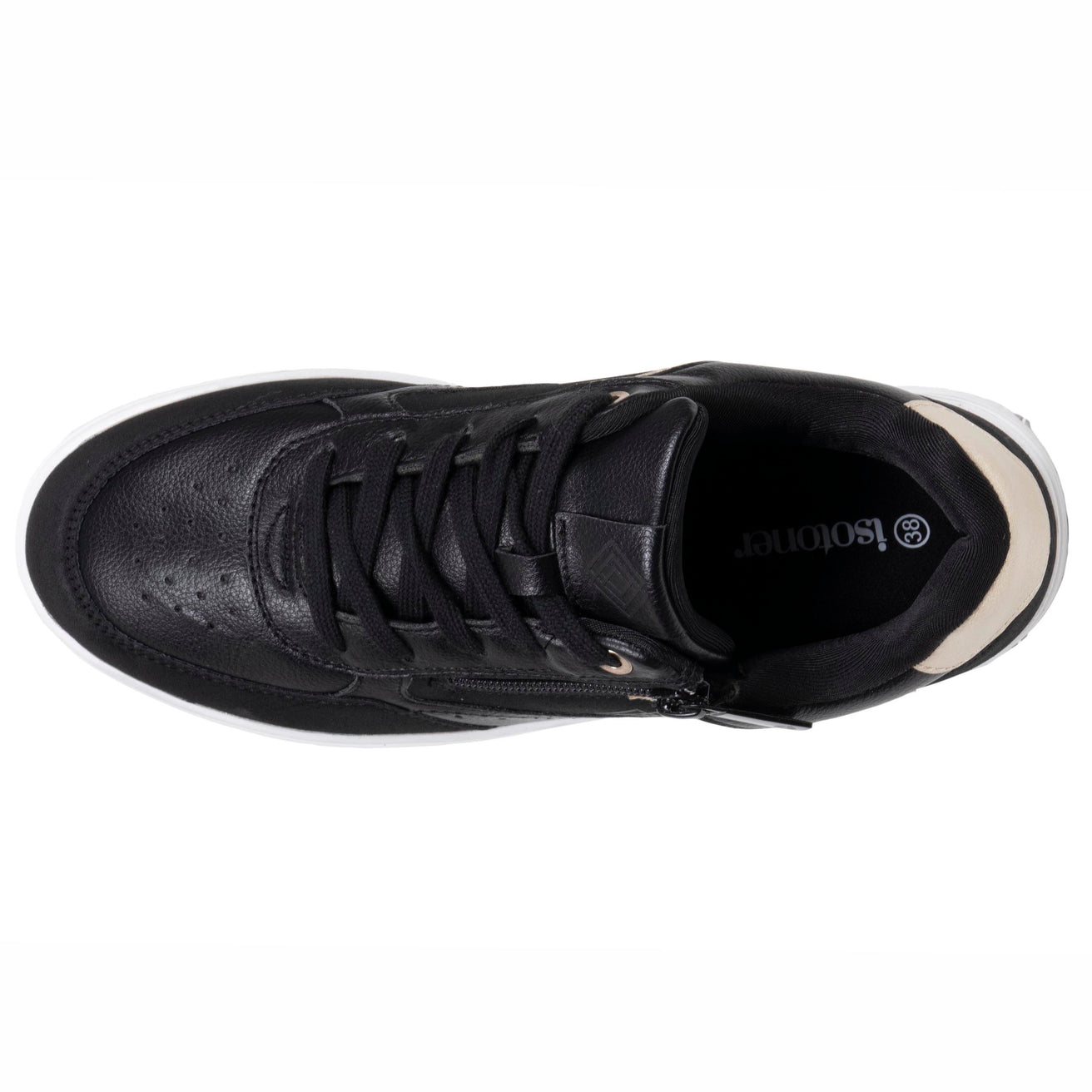 Baskets Femme détail zip Noir
