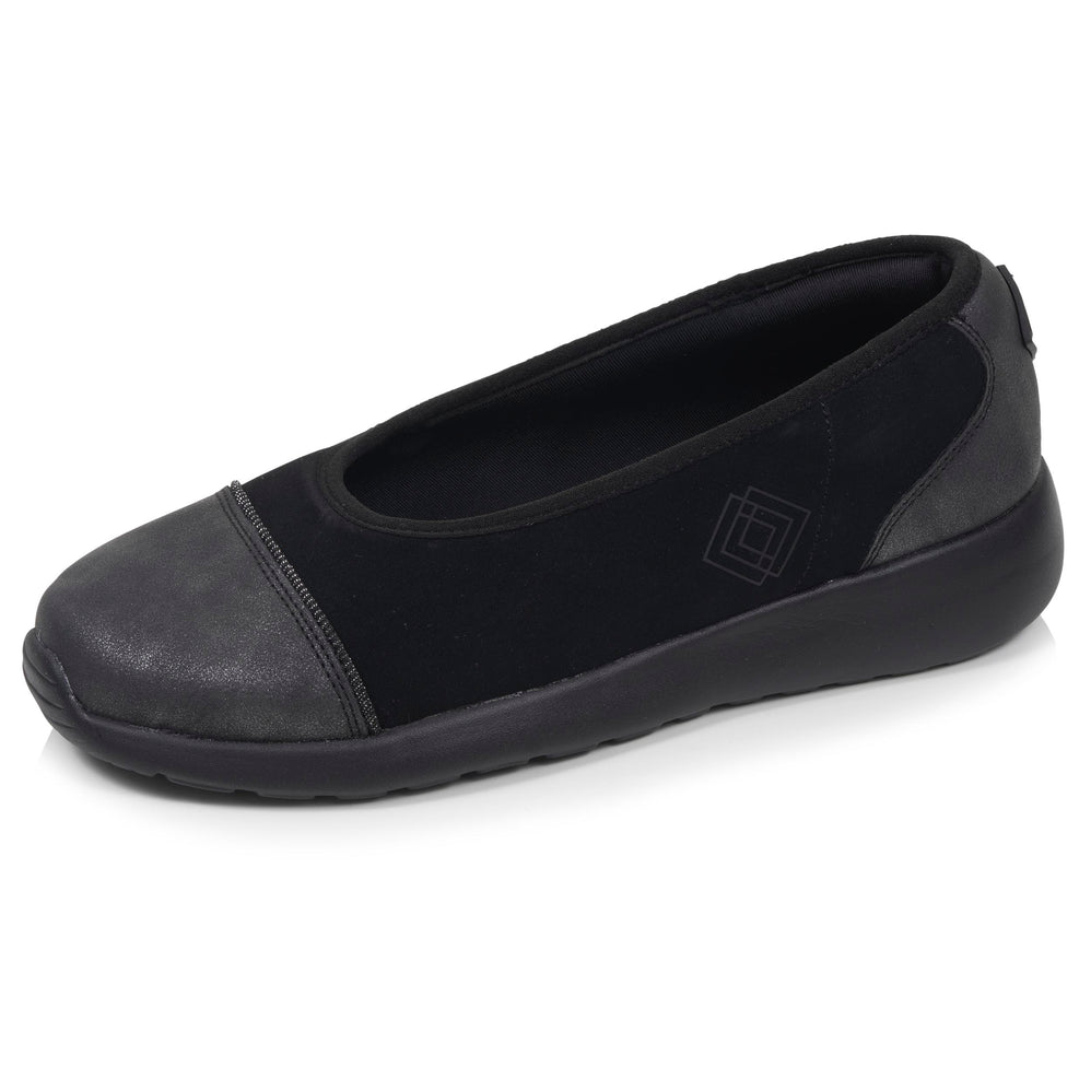 Ballerines Femme slip-on Noir/Gris - Isotoner