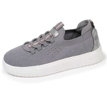 Baskets Femme slip-on talon plateforme Gris - Isotoner