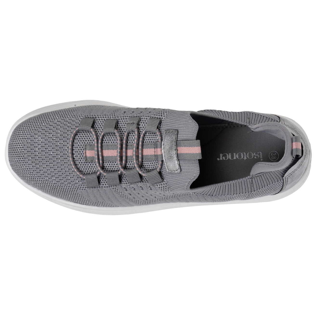 Baskets Femme slip-on talon plateforme Gris