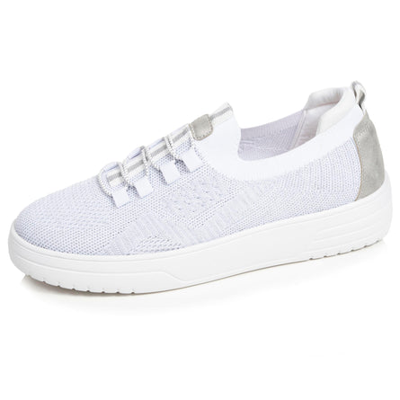 Baskets Femme slip-on talon plateforme Blanc - Isotoner