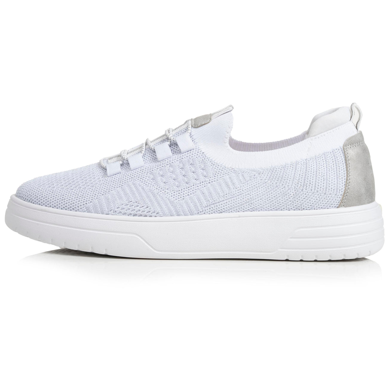 Baskets Femme slip-on talon plateforme Blanc
