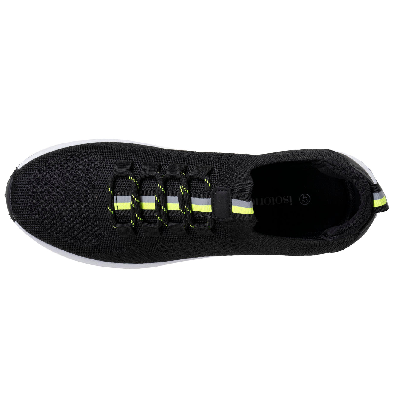 Basket Confort Homme slip-on Noir/jaune