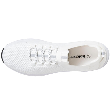 Basket Confort Homme slip-on lacets blanc - Isotoner
