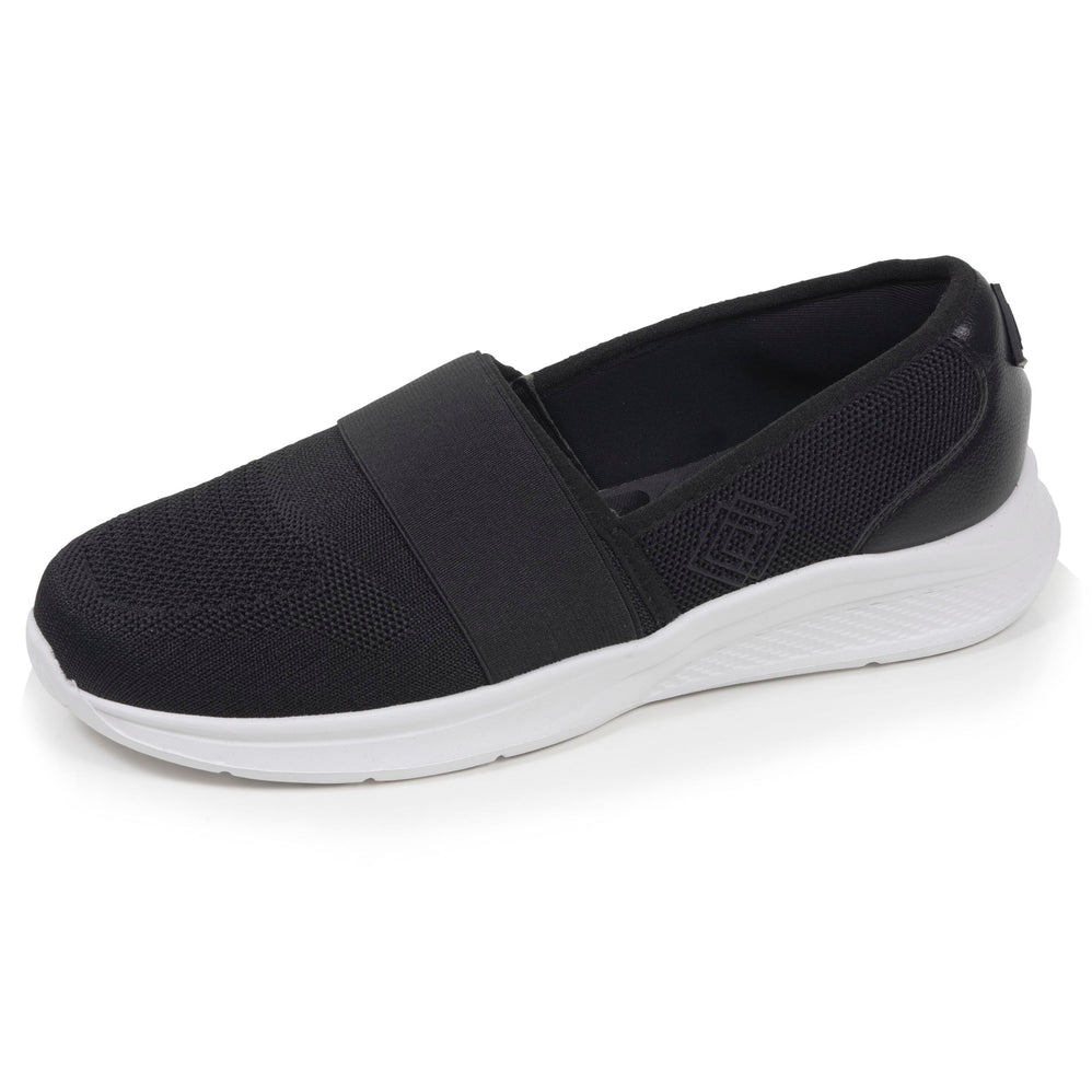 Baskets slippers Femme élastique Noir - Isotoner