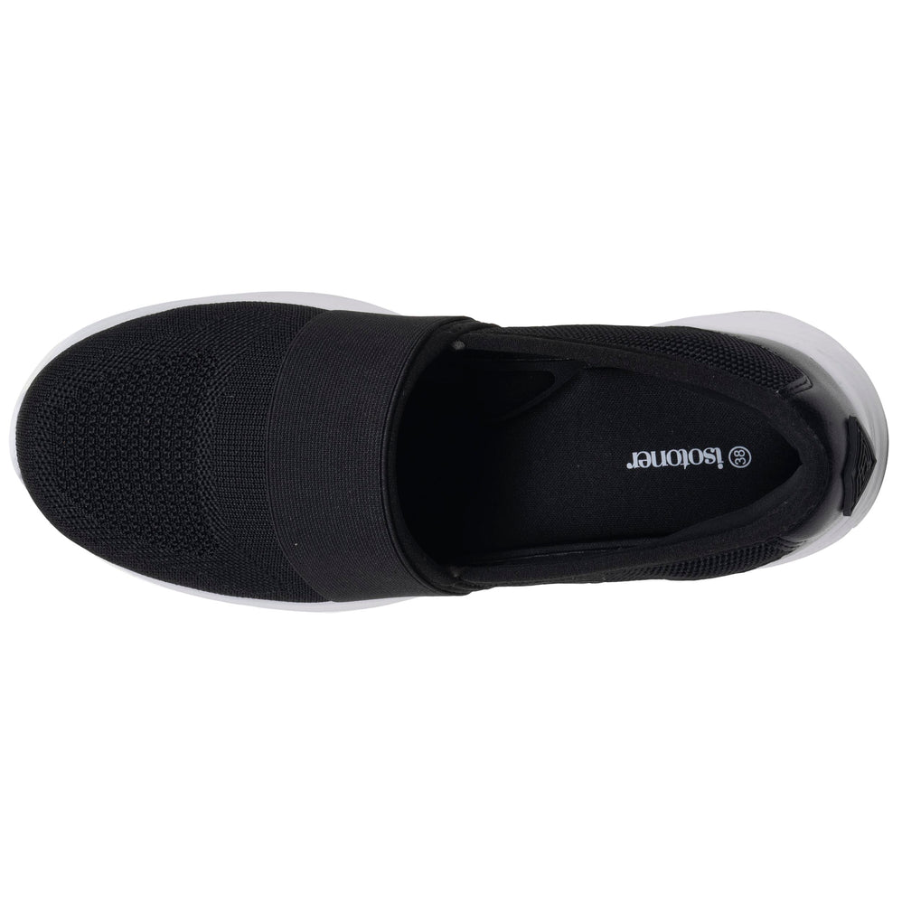 Baskets slippers Femme élastique Noir - Isotoner