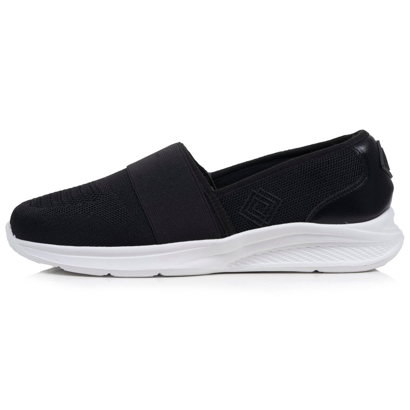 Baskets slippers Femme élastique Noir