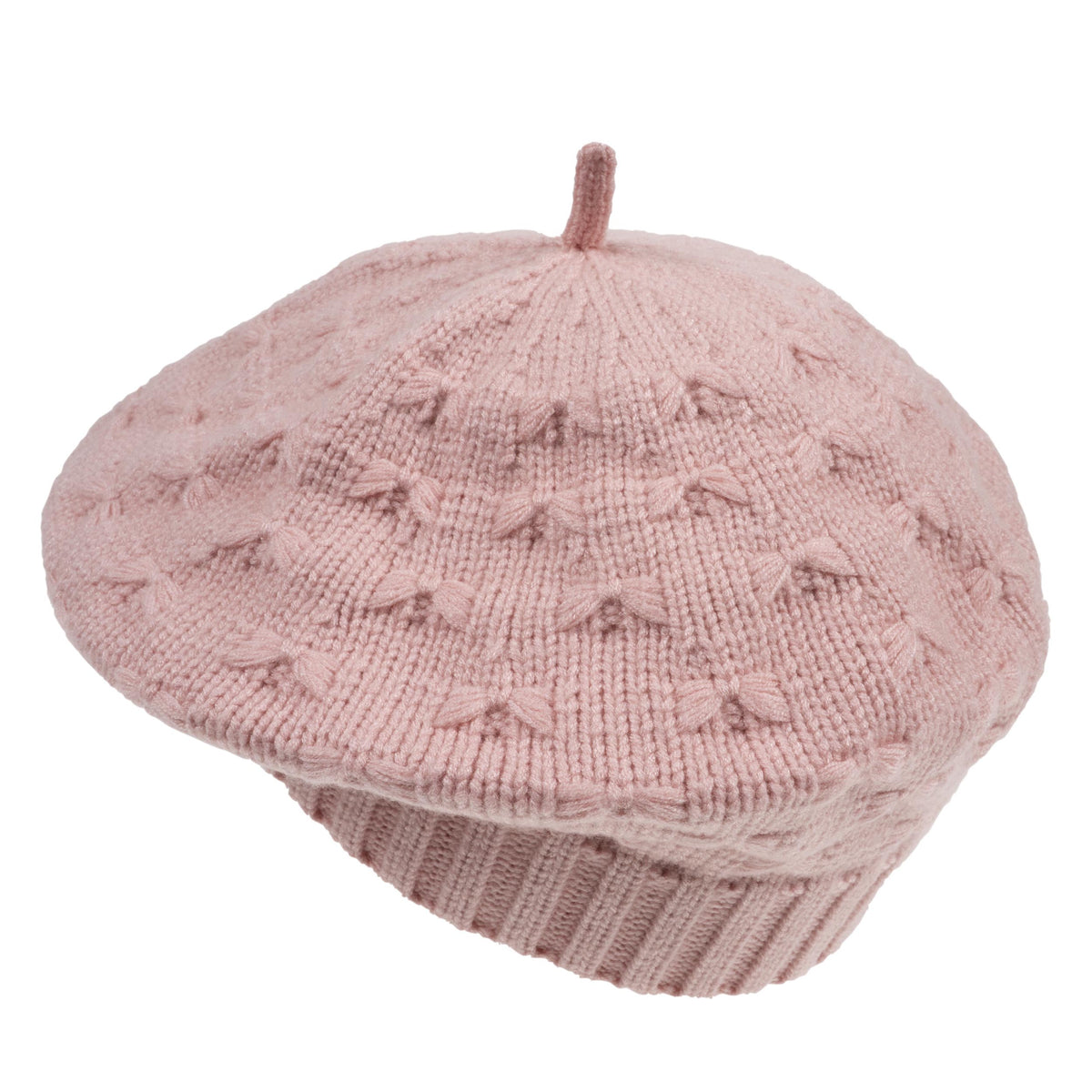 Béret Enfant Maille Douce Rose