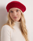 Béret Femme maille Ultra-doux Rouge