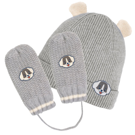 Moufles Enfant maille Soft Touch 2/4 ans Gris chien - Isotoner