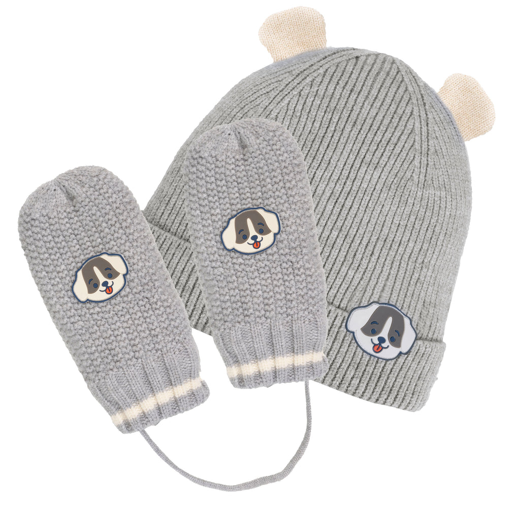 Moufles Enfant maille Ultra-doux 2/4 ans Gris - Isotoner