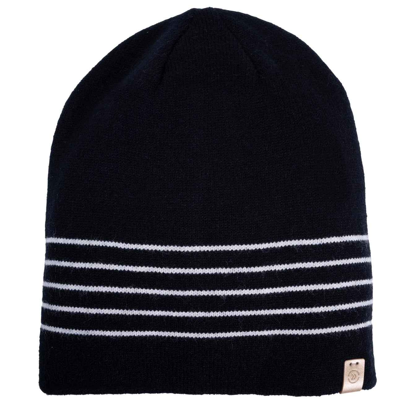 Bonnet Femme Soft Touch Noir rayures