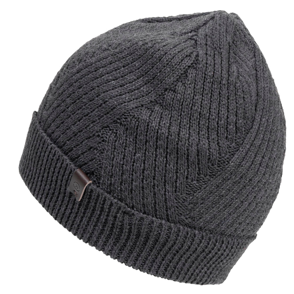 Bonnet Homme maille recyclée côtelée Gris - Isotoner
