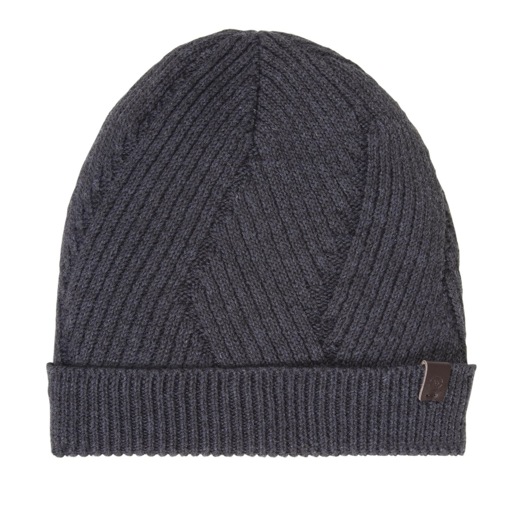 Bonnet Homme maille recyclée côtelée Gris - Isotoner