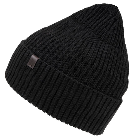 Bonnet Homme maille recyclée côtelée Noir - Isotoner