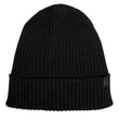 Bonnet Homme maille recyclée côtelée Noir