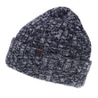 Bonnet Homme maille côtelée Marine Chiné