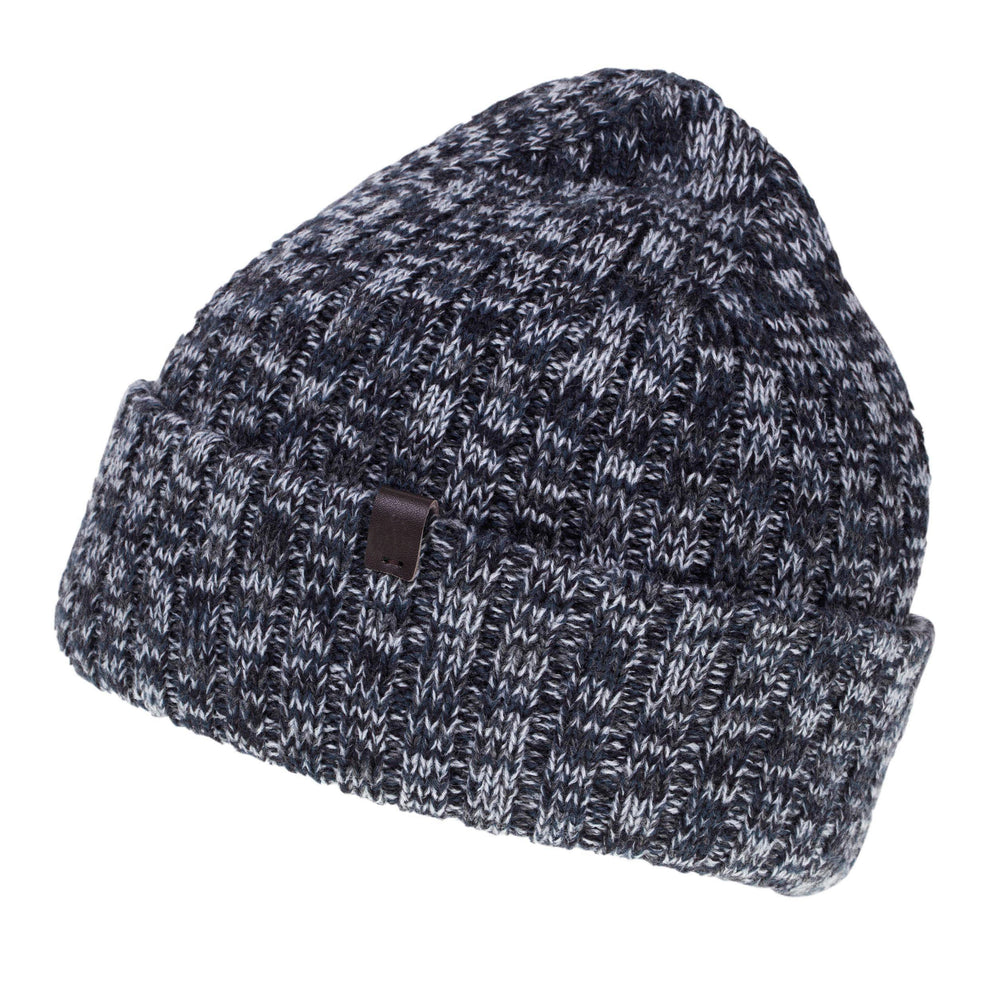 Bonnet Homme maille côtelée Marine Chiné - Isotoner
