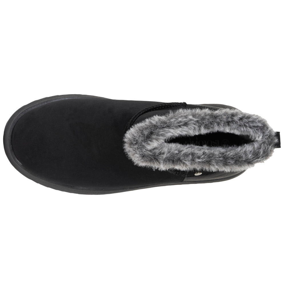 Bottines basses Femme imitation fourrure Noir - Isotoner