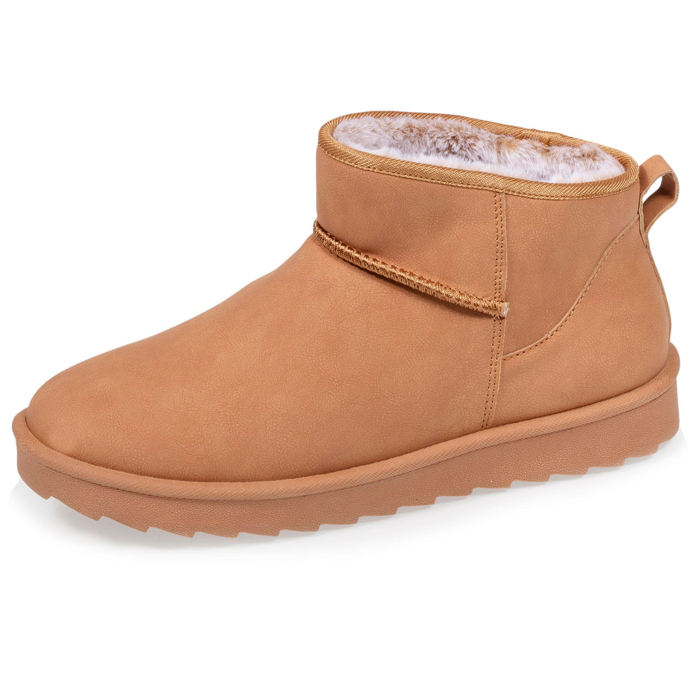 Bottines Femme imitation fourrure Camel - Isotoner