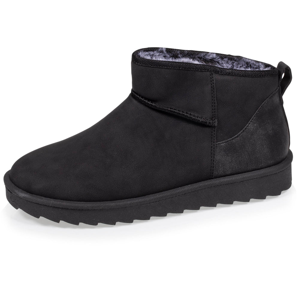 Bottines basses Femme imitation fourrure Noir - Isotoner