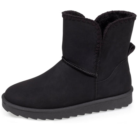 Bottines haute Femme imitation fourrure Noir - Isotoner