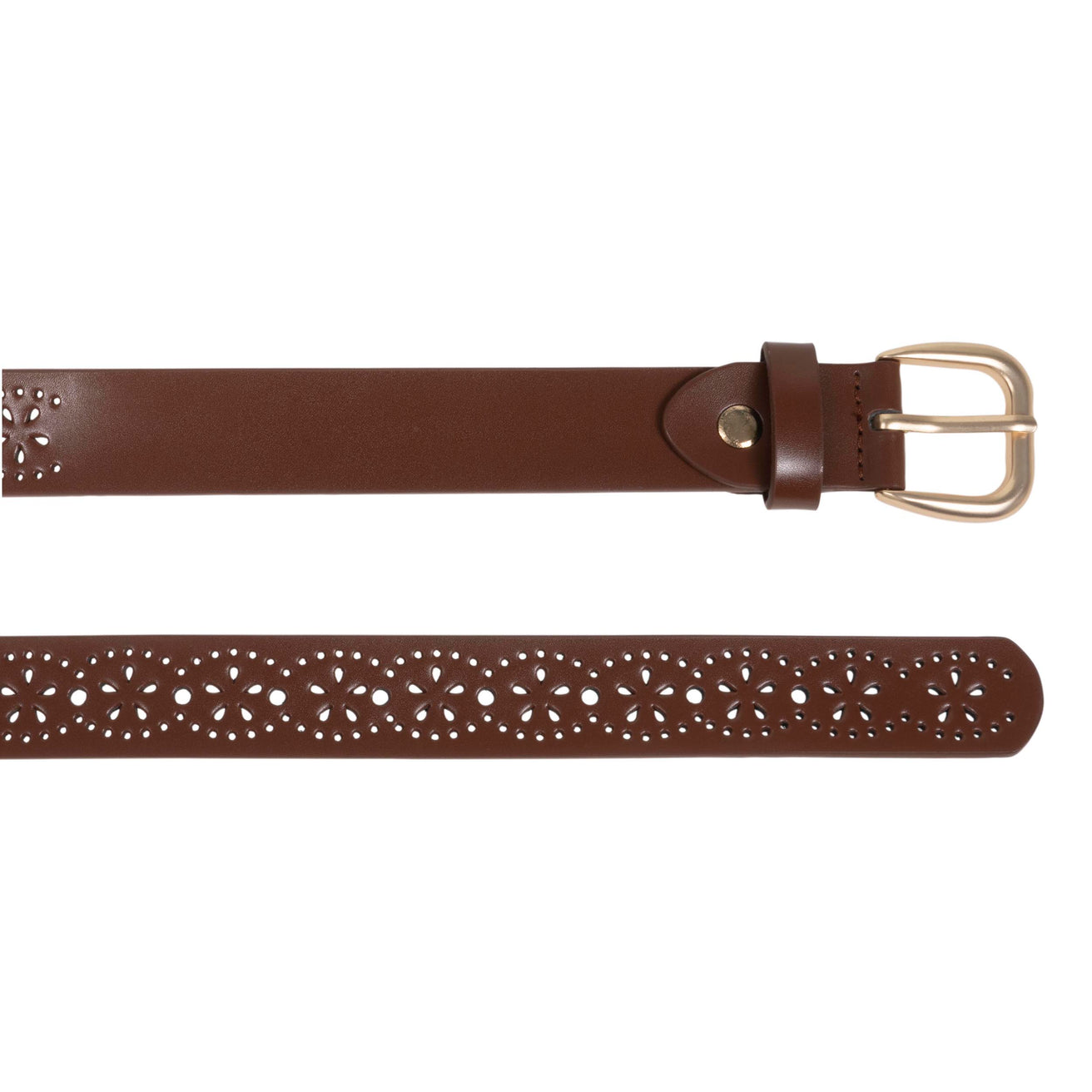 Ceinture Femme Cuir Marron Ajouré