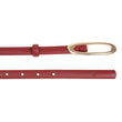 Ceinture Femme Rouge Plaque Arrondie