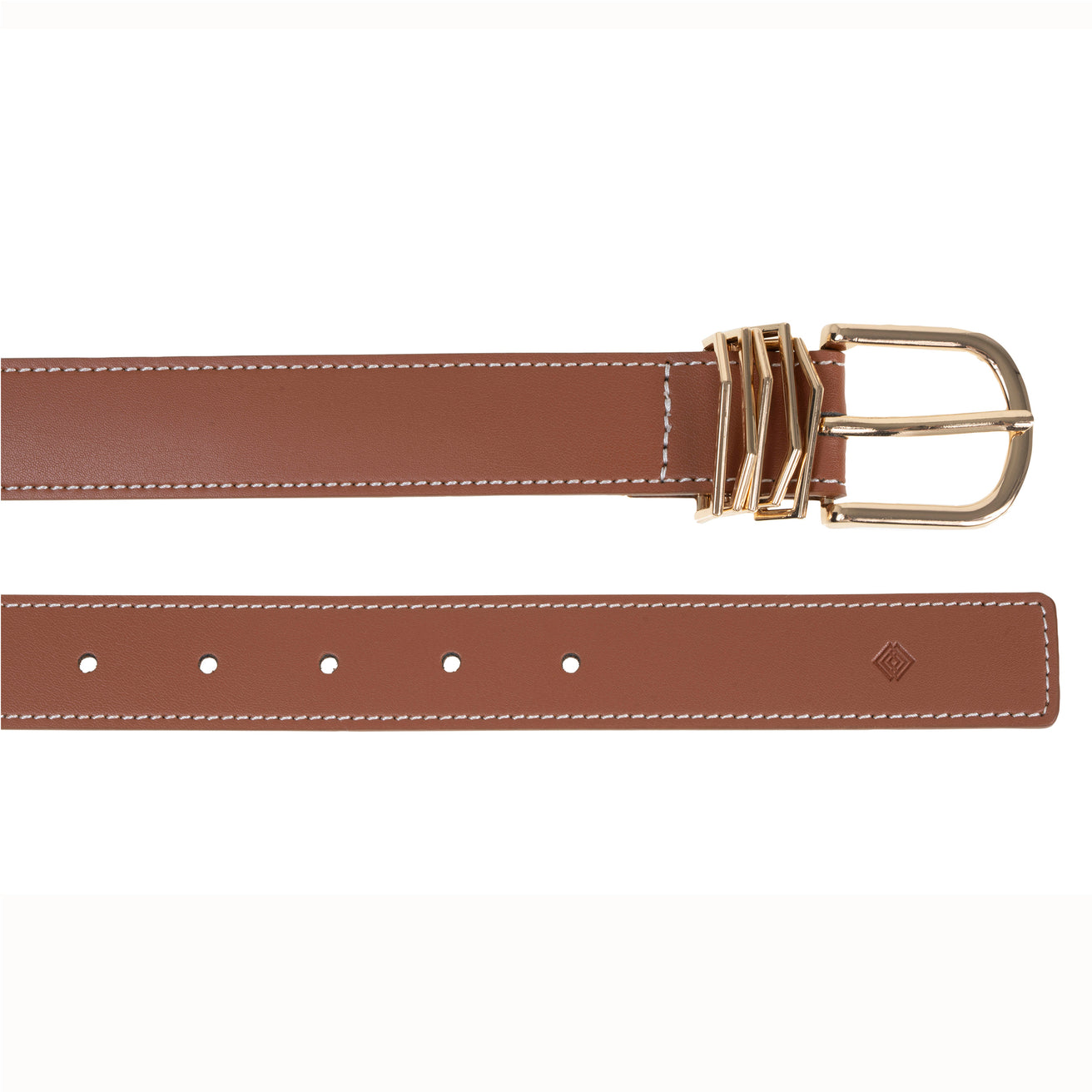 Ceinture Femme lisse bijoux Camel