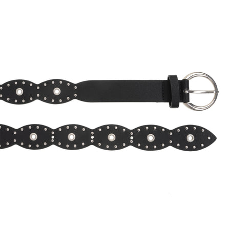 Ceinture Femme rock Noir cuir - Isotoner