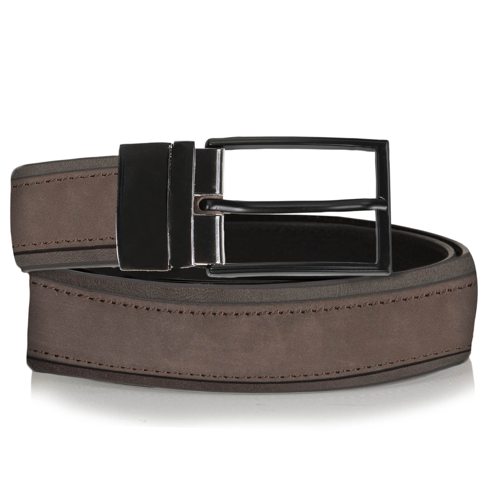 Ceinture Homme Bicolore Noir/Marron en cuir - Isotoner