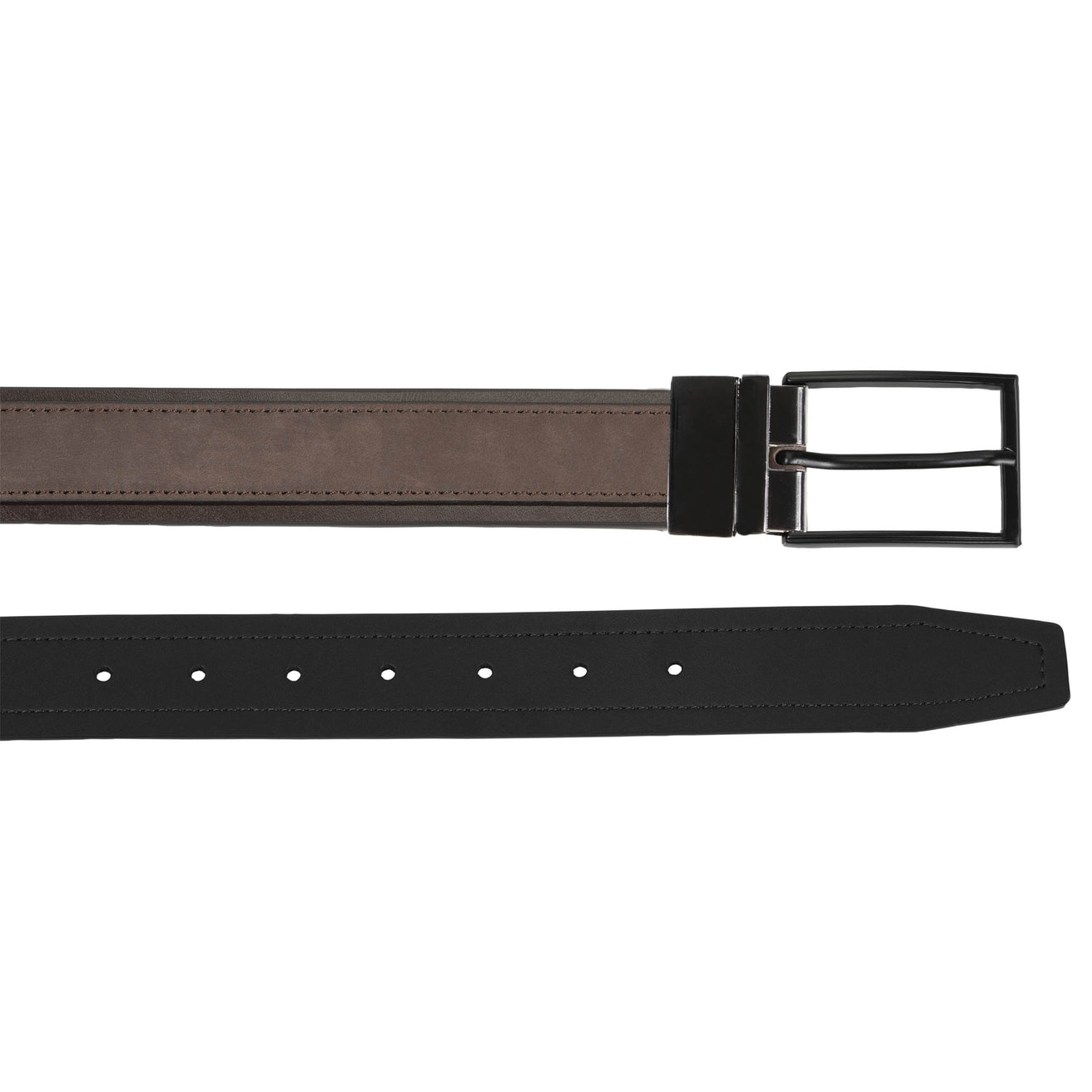 Ceinture Homme Bicolore Noir/Marron en cuir
