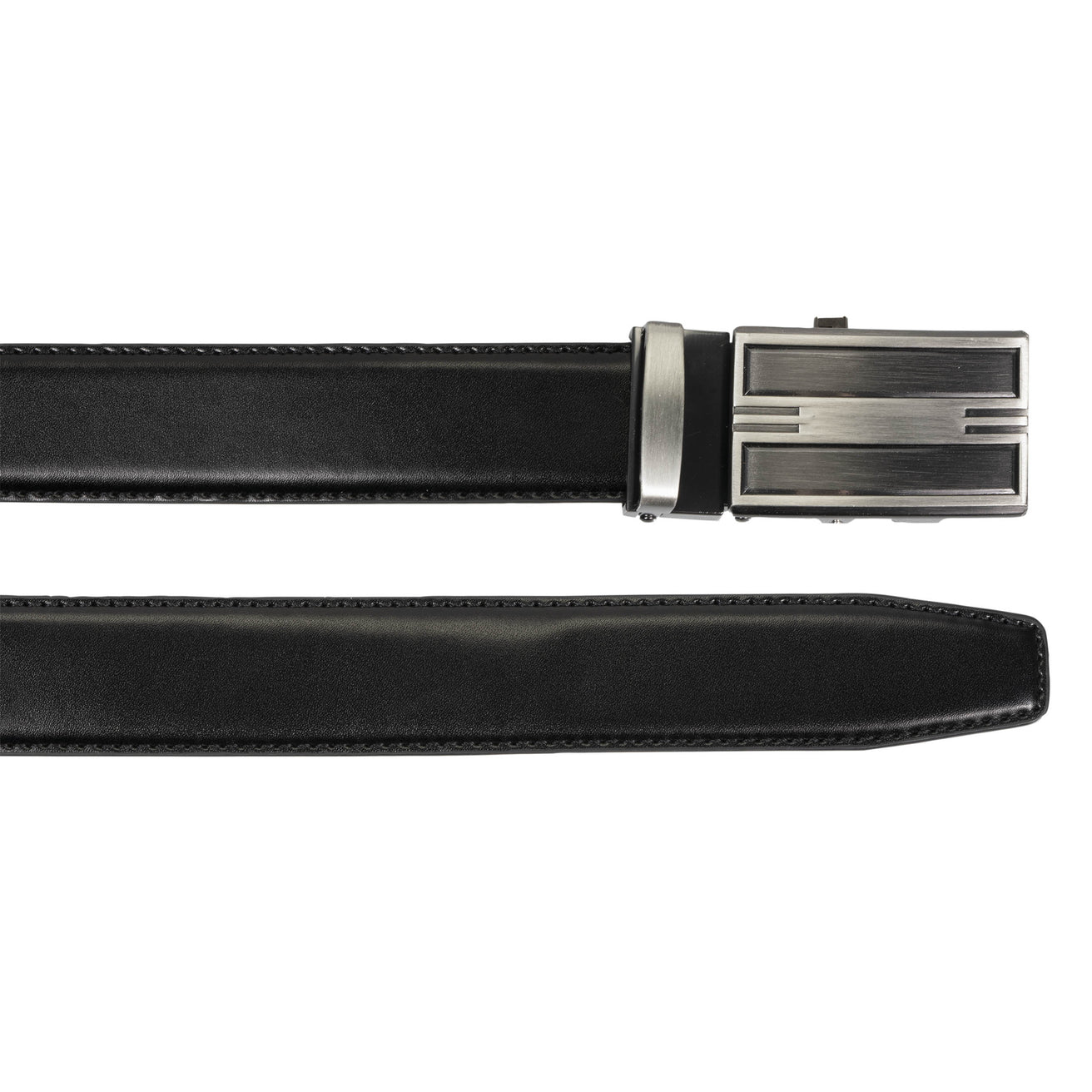 Ceinture Homme Noir ajustable boucle bicolore