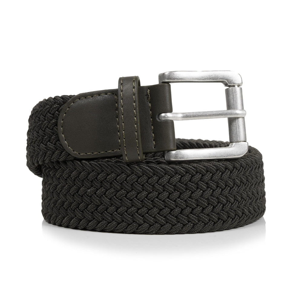Ceinture Homme tissu tressé Kaki - Isotoner