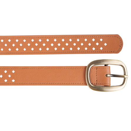 Ceinture Femme ajourée Camel - Isotoner