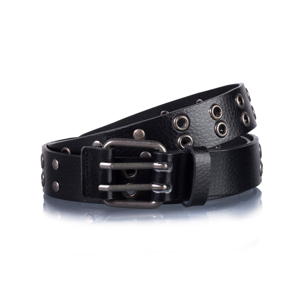 Ceinture Femme grainée Noir œillet - Isotoner