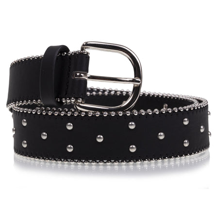 Ceinture Femme détails clous Noire - Isotoner