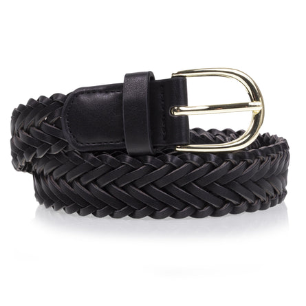 Ceinture Femme tressée Noire - Isotoner