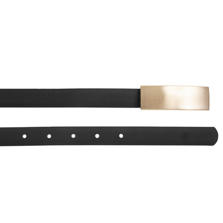 Ceinture fine Femme Noir boucle plate - Isotoner