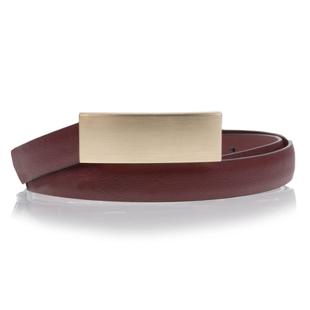 Ceinture fine Femme Rouge boucle plate - Isotoner