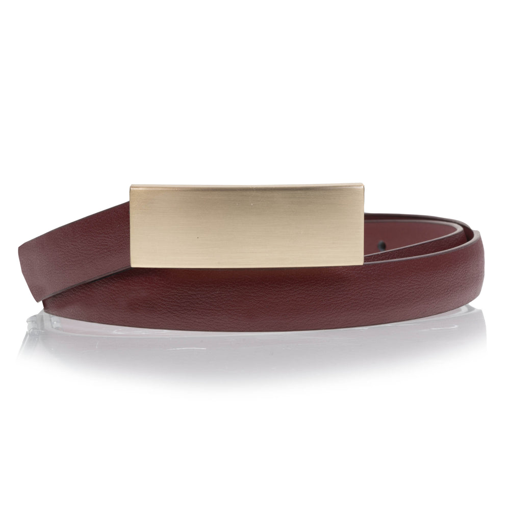 Ceinture fine Femme Rouge boucle plate - Isotoner