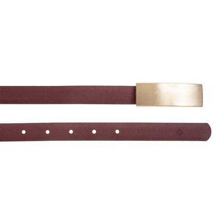 Ceinture fine Femme Rouge boucle plate - Isotoner