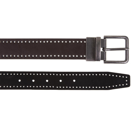 Ceinture Homme 2 en 1 Noir/Marron - Isotoner