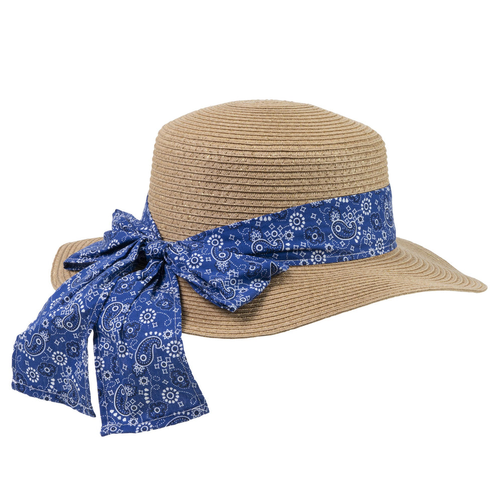 Chapeau Femme Canotier bandana Bleu - Isotoner