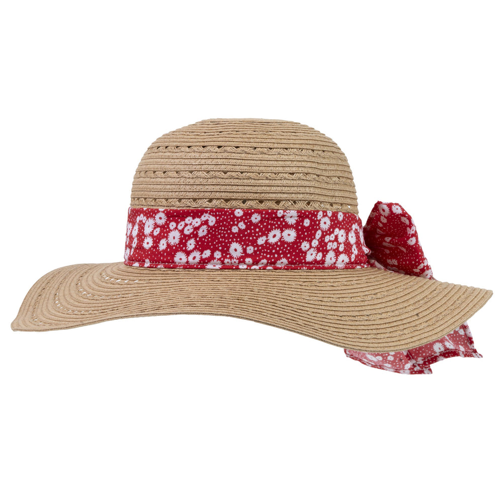 Chapeau Femme Capeline Foulard Rouge - Isotoner