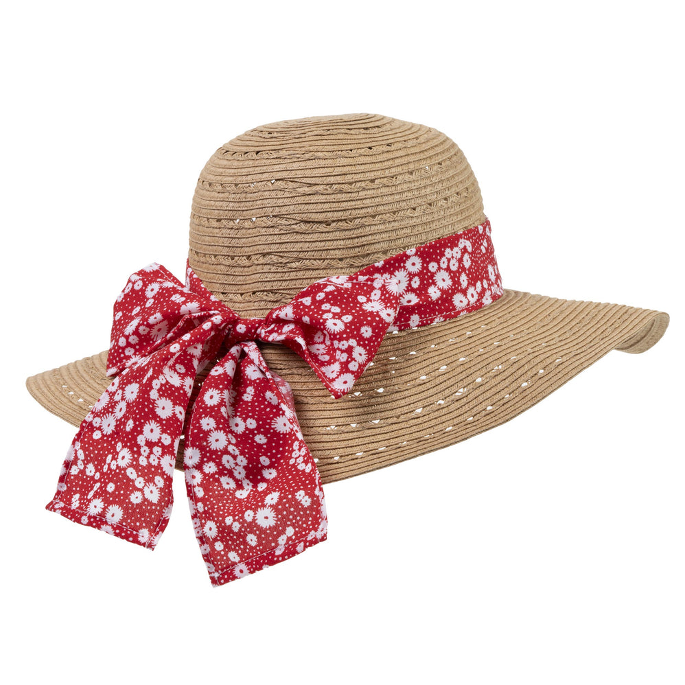 Chapeau Femme Capeline Foulard Rouge - Isotoner