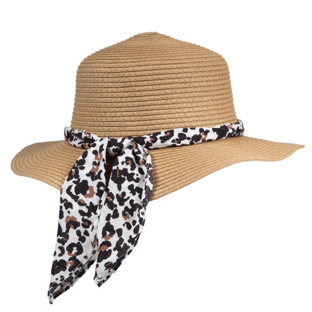 Chapeau Femme canotier foulard animal - Isotoner