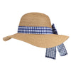 Chapeau Femme capeline Foulard fleurs vertes vichy - Isotoner