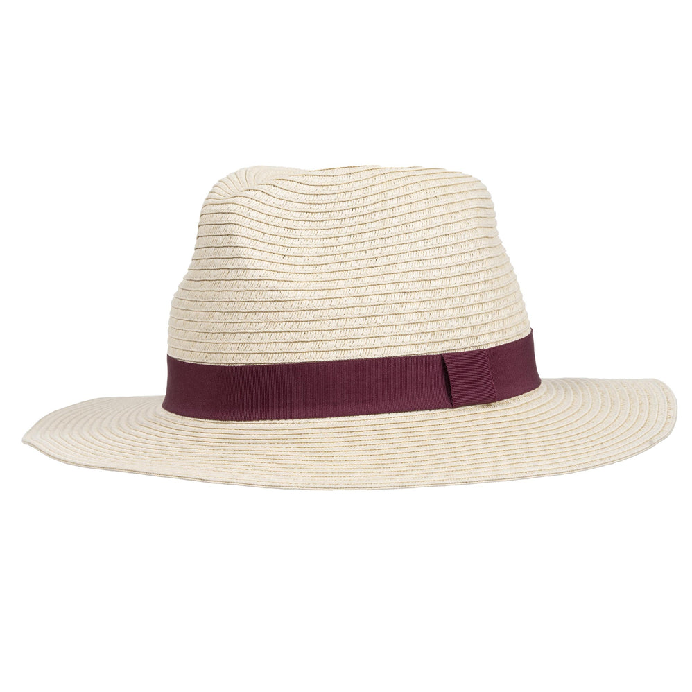 Chapeau Femme Fedora lien Bordeaux - Isotoner