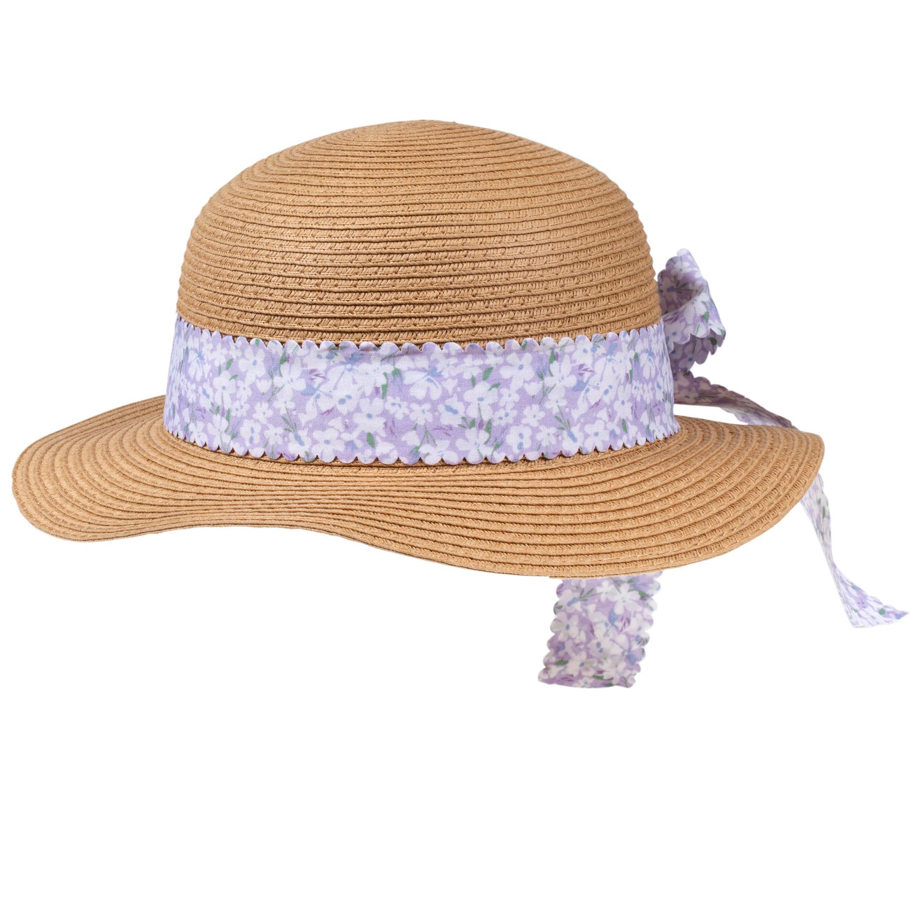 Chapeau Fille 4-6 ans capeline Foulard fleurs